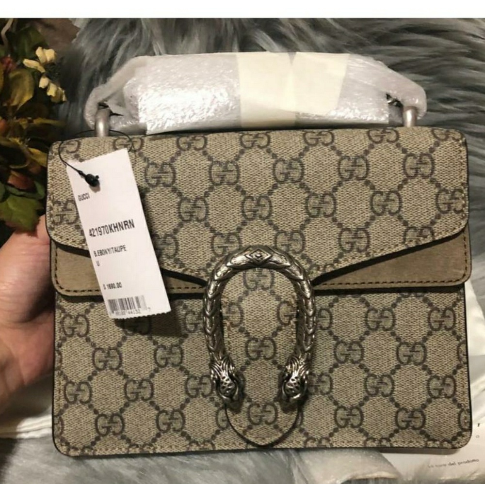 Gucci Dionysus GG Beige Canvas Crossbody